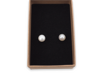 Load image into Gallery viewer, Pearl Stud Sterling Silver Earrings