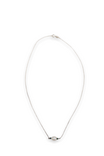 Load image into Gallery viewer, Precious gemstone and pearl necklace. Personalised birthday stone necklace. Pearl and sterling silver necklace