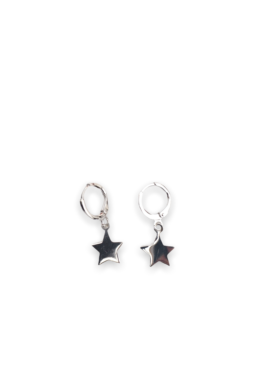 Gold or Sterling Silver Star huggie hoop earrings