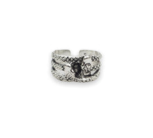 Load image into Gallery viewer, Silver adjustable snake ring