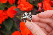 Load image into Gallery viewer, Silver adjustable snake ring