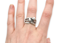 Load image into Gallery viewer, Silver adjustable snake ring