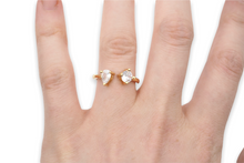 Load image into Gallery viewer, Cubic Zirconia Teardrop and Circle Ring
