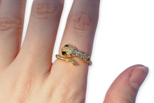 Load image into Gallery viewer, Snake Ring with Cubic Zirconia