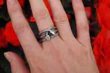 Load image into Gallery viewer, Silver adjustable snake ring