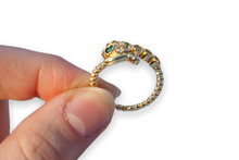 Load image into Gallery viewer, Snake Ring with Cubic Zirconia