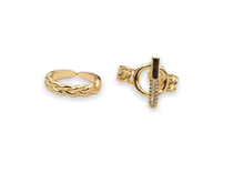 Load image into Gallery viewer, Gold ring set