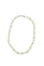 Load image into Gallery viewer, Green Flower Pearl Necklace
