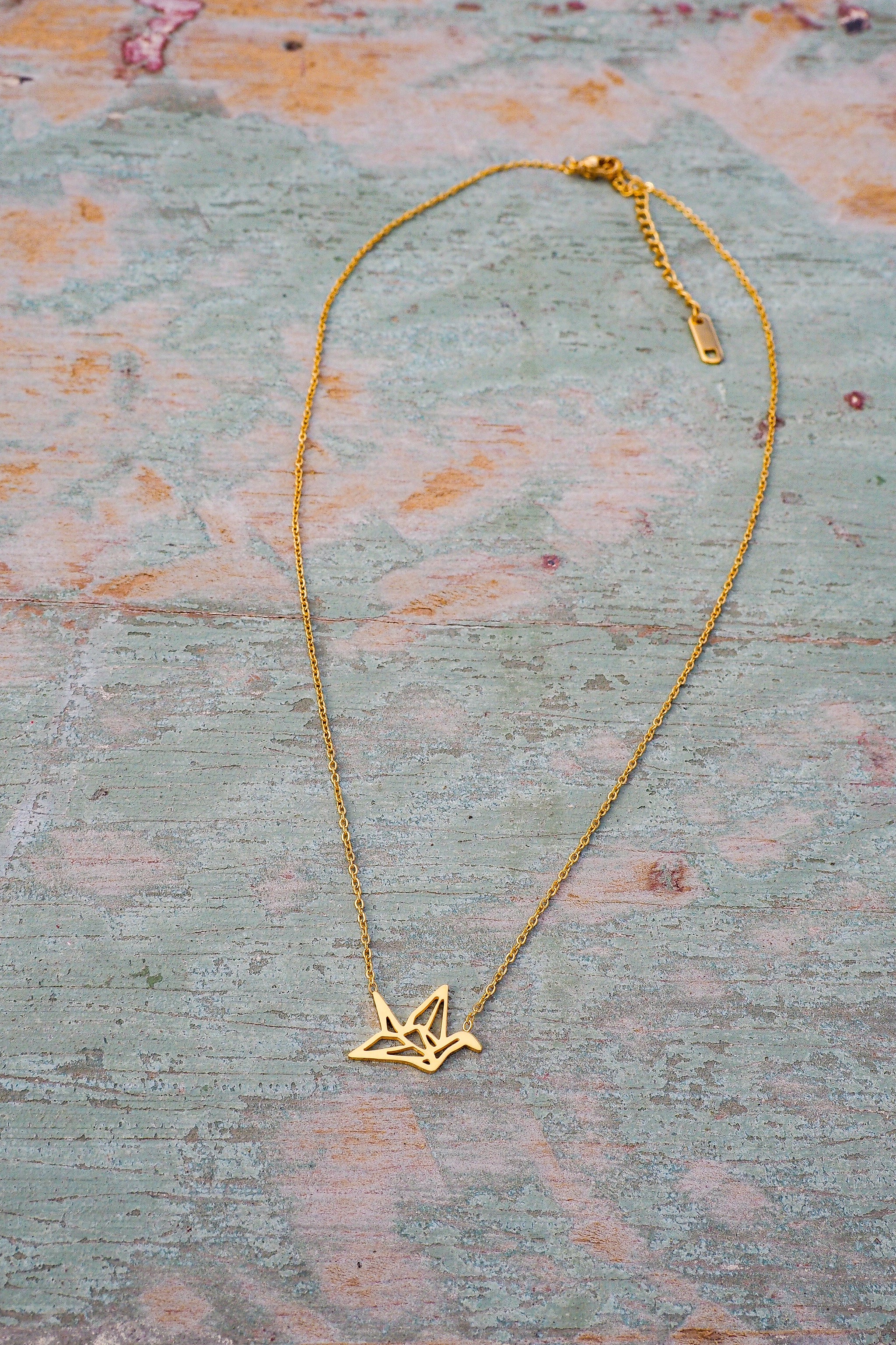 Rose Gold origami Crane Necklace, Crane necklace , necklace for women, fashion jewelry, Gift for her / shops girlfriend gift / bridesmaids gift