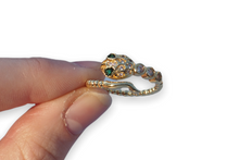 Load image into Gallery viewer, Snake Ring with Cubic Zirconia
