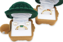 Load image into Gallery viewer, Tortoise ring box with pearl earrings and ring gift set.
