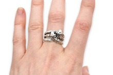 Load image into Gallery viewer, Silver adjustable snake ring
