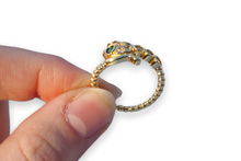 Load image into Gallery viewer, Snake Ring with Cubic Zirconia
