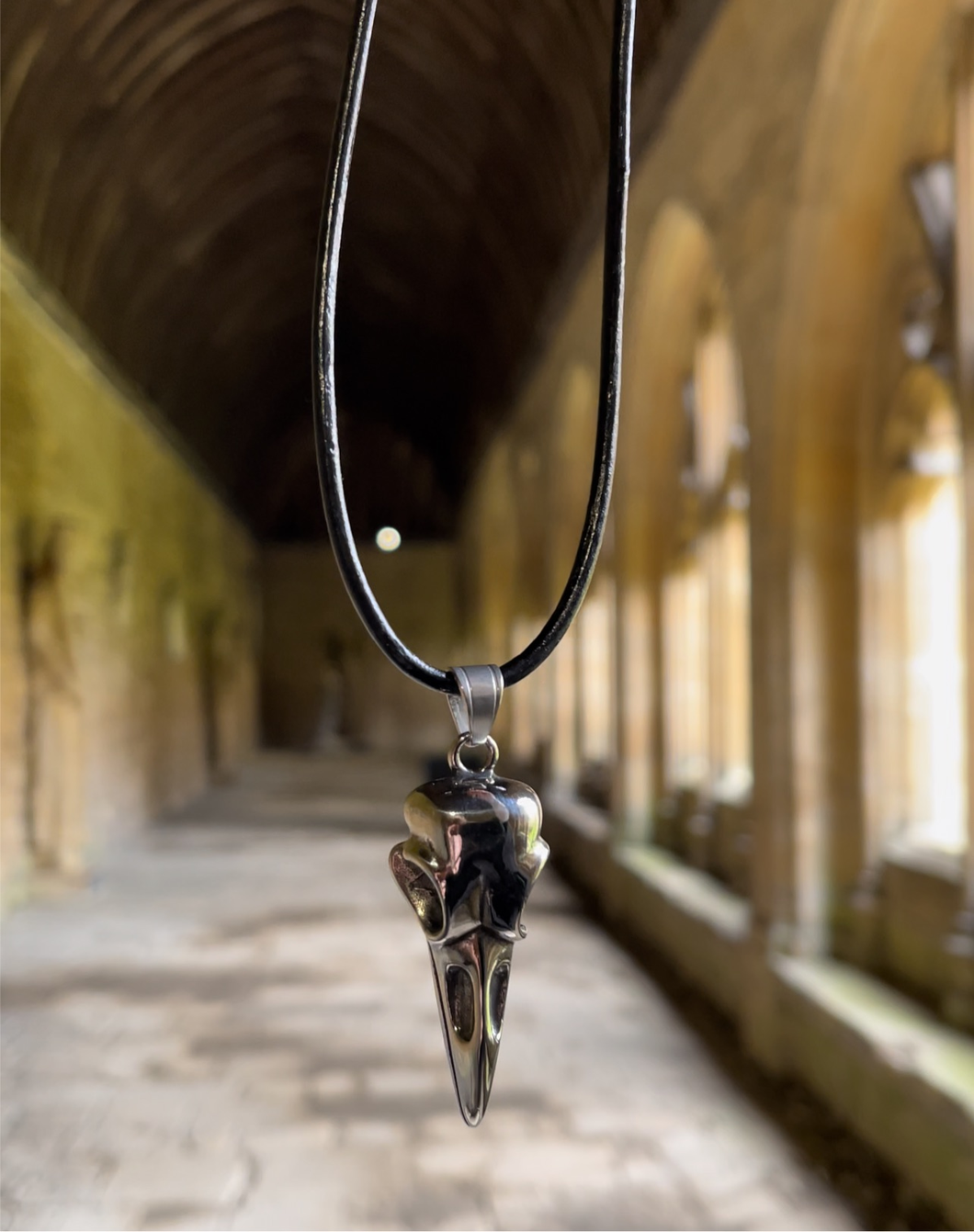 Bird skull necklace